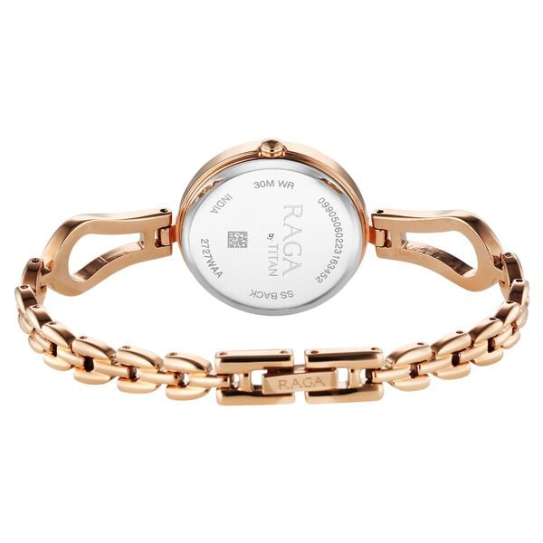 Titan 2727WM01 Raga Quartz Analog Rose Gold Dial & Metal Strap Watch For Women