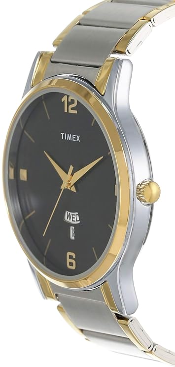 Timex TW000R425 Men’s Black Dial Two-Tone Stainless Steel Analog Quartz Watch