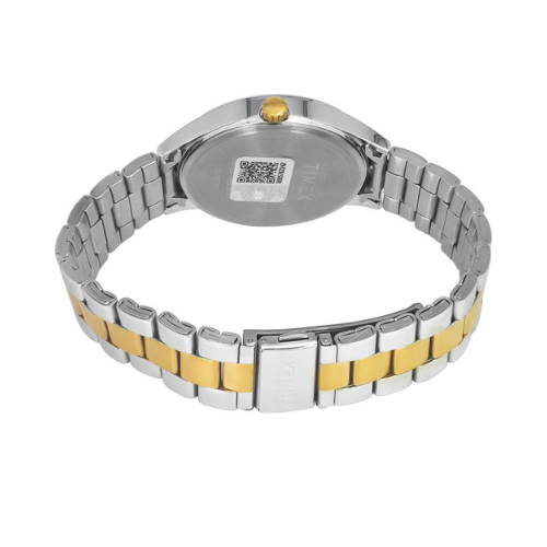 Timex TWEG18422 Silver Dial Two‑Tone Stainless Steel Bracelet Analog Men Watch – Round Case, Quartz Movement