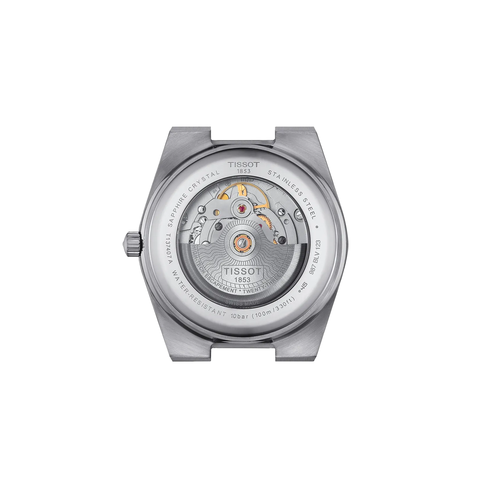 Tissot T1374072103100 PRX Powermatic 80 Silver Dial Stainless Steel Band Men Analog Automatic Watch 40 mm Swiss Made