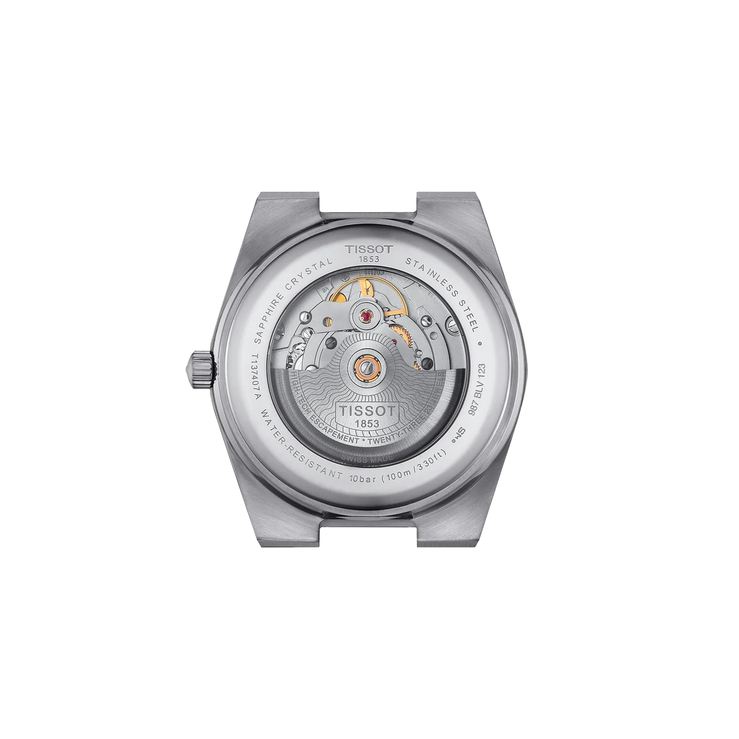 Tissot T1374072103100 PRX Powermatic 80 Silver Dial Stainless Steel Band Men Analog Automatic Watch 40 mm Swiss Made