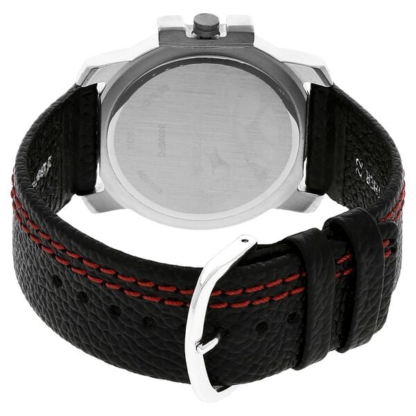 Fastrack 3039SL06 Quartz Analog Black Dial Leather Strap Men’s Watch
