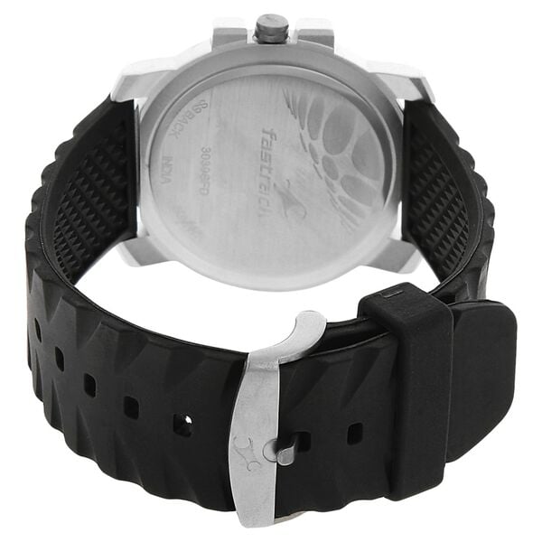 Fastrack 3039SP02 Quartz Analog Brown Dial Black Silicone Strap Men’s Watch
