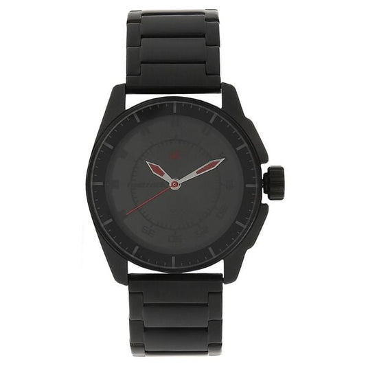 Fastrack 3089NM01 Analog Quartz Men Watch – Black Dial, Black Stainless Steel Strap, 50 m Water Resistance