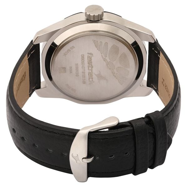 Fastrack 3099SL02 Quartz Analog Black Dial Leather Strap Men’s Watch