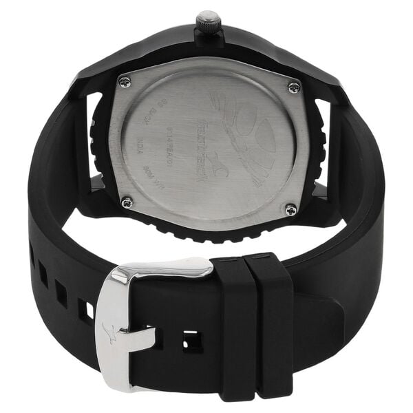 Fastrack 3114PP01 Bare Basics Quartz Analog White Dial Black Plastic Strap Men’s Watch