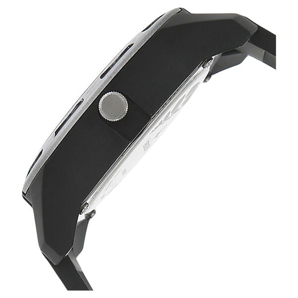 Fastrack 3114PP02 Bare Basics Quartz Analog Silver Dial Black Plastic Strap Men’s Watch