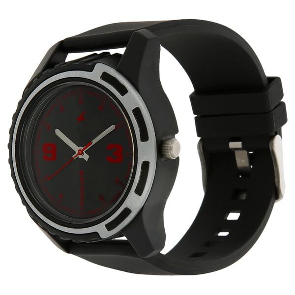 Fastrack 3114PP03 Analog Quartz Men Watch – Black Dial, Black Strap