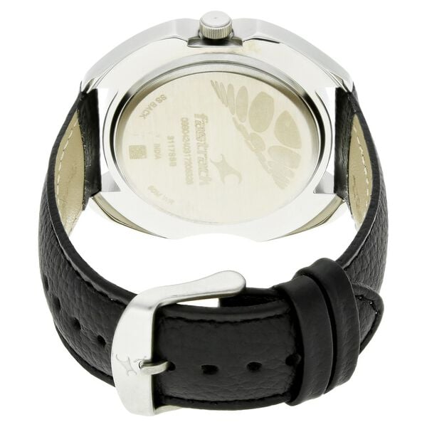 Fastrack 3117SL04 Quartz Analog Blue Dial Black Leather Strap Men’s Watch