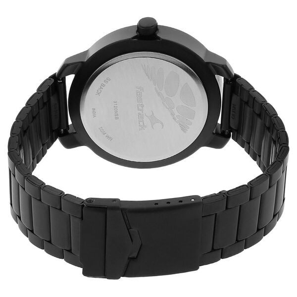 Fastrack 3120NM02 Analog Quartz Men Watch – Brown Dial, Black Stainless Steel Strap