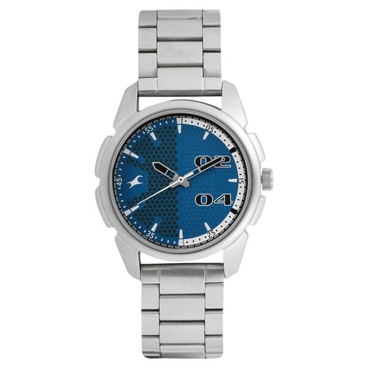 Fastrack NM3124SM03 men’s watch front view blue dial