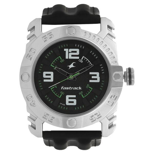 Fastrack 3148SL01 Quartz Analog Black Dial Leather Strap Men’s Watch