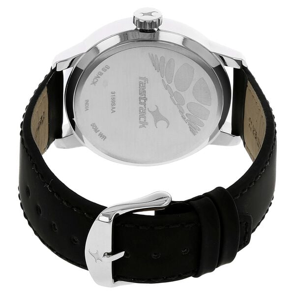 Fastrack 3159SL02 Quartz Analog Blue Dial with Leather Strap Watch for Men