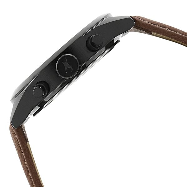 Fastrack 3165NL01 All Nighters Quartz Multifunction Black Dial Brown Leather Strap Men’s Watch