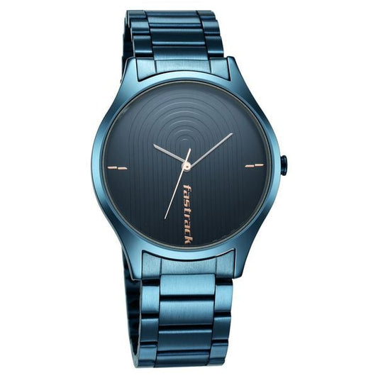 Fastrack 3184QM01 Style Up Quartz Analog Blue Dial Stainless Steel Strap Men’s Watch