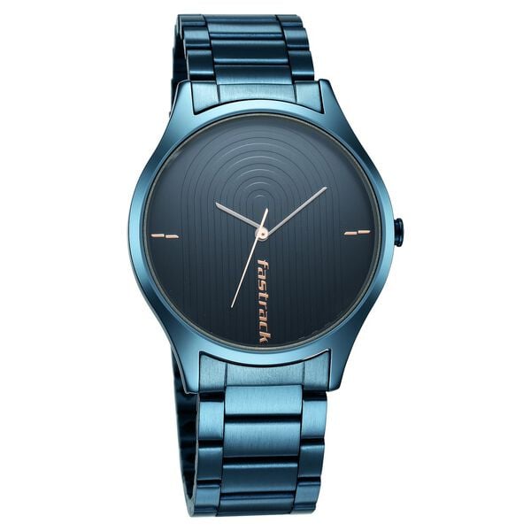 Fastrack 3184QM01 Style Up Quartz Analog Blue Dial Stainless Steel Strap Men’s Watch