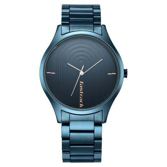 Fastrack 3184QM01 Style Up Quartz Analog Blue Dial Stainless Steel Strap Men’s Watch