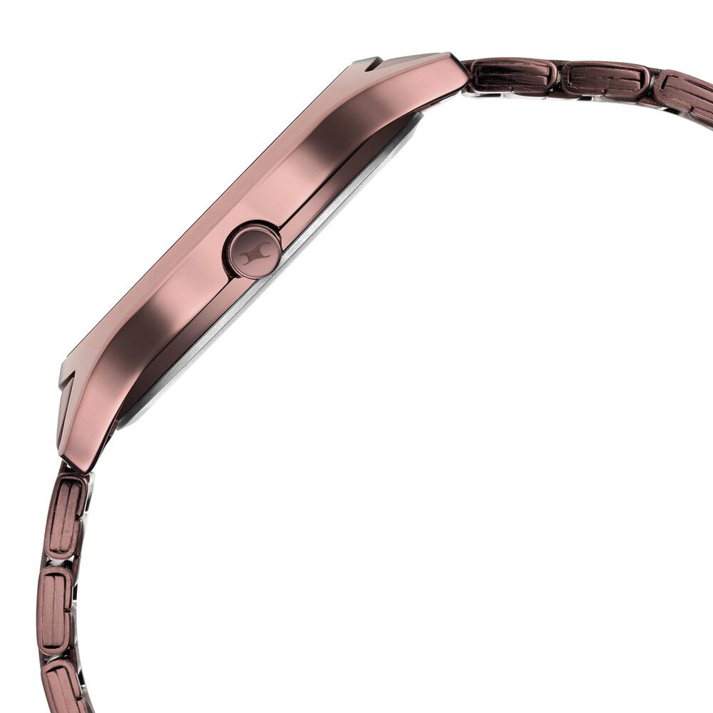 Fastrack 3184QM02 Women Quartz Watch Brown Dial Stainless Steel Strap