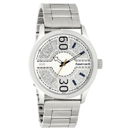 Fastrack Road Trip NN3197SM01 stainless steel strap close up