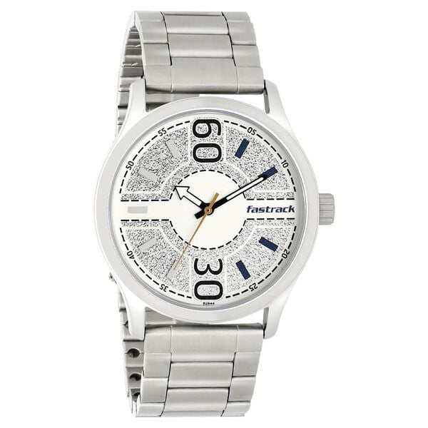 Fastrack Road Trip NN3197SM01 stainless steel strap close up