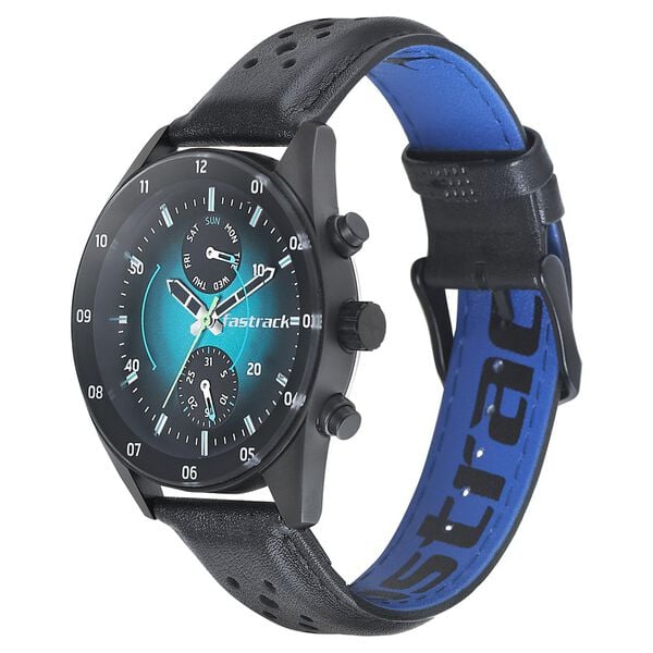 Fastrack 3201NL01 Quartz Analog Blue Dial Leather Strap Men’s Watch