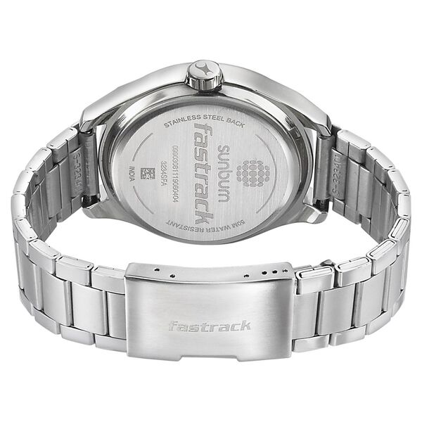Fastrack 3234SM01 Analog Quartz Men Watch – Black Dial, Stainless Steel Strap