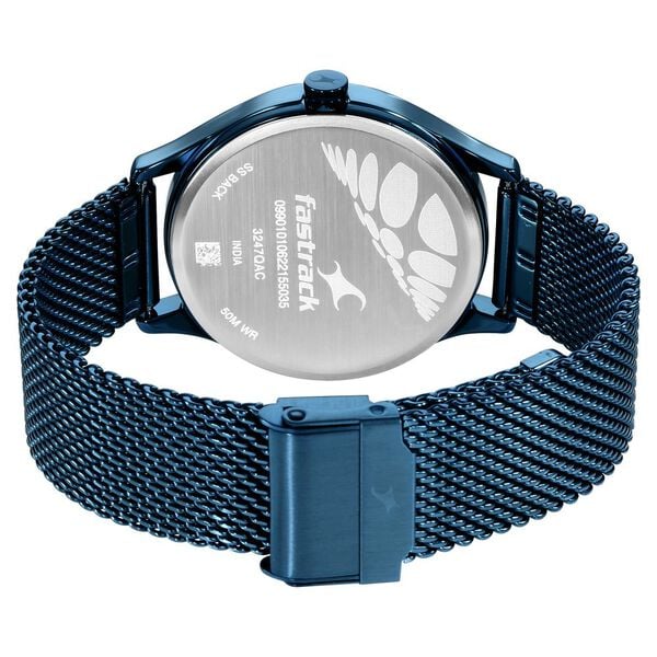 Fastrack 3247QM01 Style Up Quartz Analog Blue Dial Stainless Steel Strap Men’s Watch