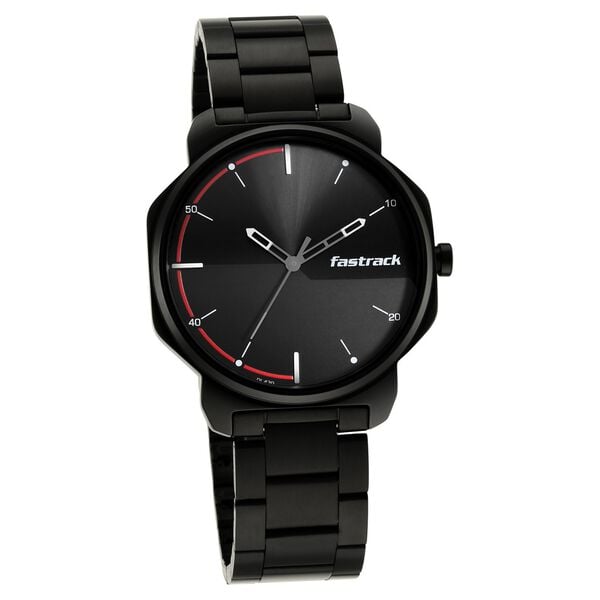 Fastrack 3254NM01 Quartz Analog Black Dial Metal Strap Men’s Watch