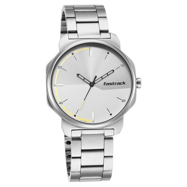 Fastrack 3254SM01 Quartz Analog Silver Dial Metal Strap Men’s Watch