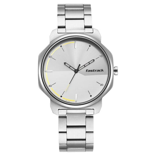 Fastrack 3254SM01 Quartz Analog Silver Dial Metal Strap Men’s Watch