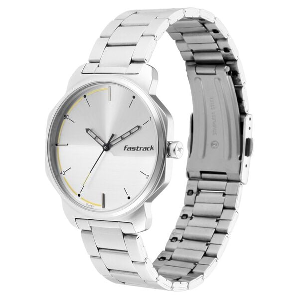 Fastrack 3254SM01 Quartz Analog Silver Dial Metal Strap Men’s Watch