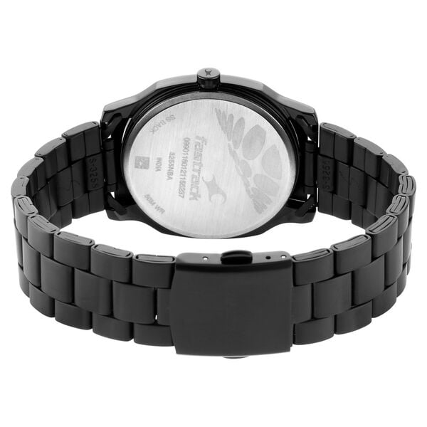 Fastrack 3255NM01 Men’s Analog Black Dial Metal Strap Watch