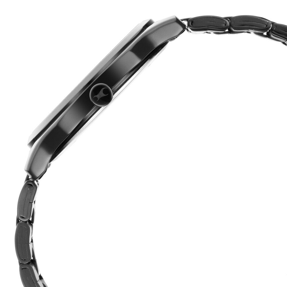 Fastrack 3255NM02 Quartz Analog Black Dial Stainless Steel Strap Watch for Men