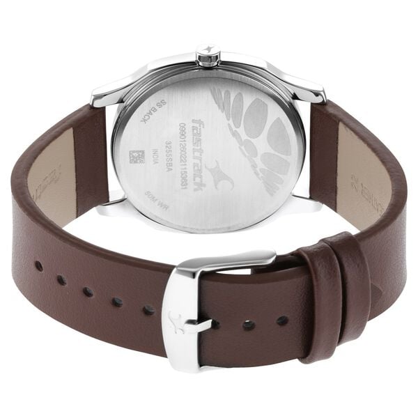 Fastrack 3255SL01 Men’s Analog Watch Red Dial Leather Strap
