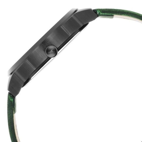 Fastrack 3273NL01 Analog Quartz Men Watch – Black Dial, Green Leather Strap, Casual Everyday Style