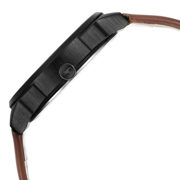 Fastrack 3273NL03 Quartz Analog Grey Dial Brown Leather Strap Men’s Watch