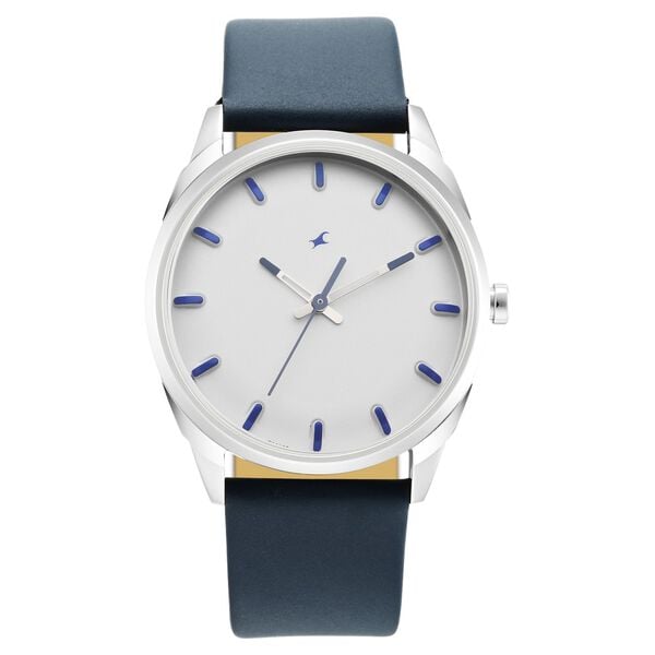Fastrack 3273SL01 Quartz Analog White Dial Blue Leather Strap Men’s Watch
