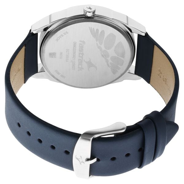 Fastrack 3273SL01 Quartz Analog White Dial Blue Leather Strap Men’s Watch