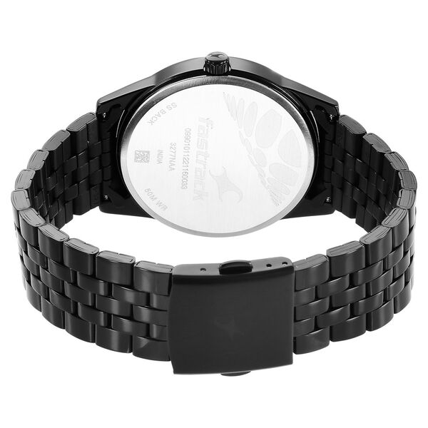 Fastrack 3277NM01 Stunners Quartz Analog Men’s Watch with Black Dial & Black Metal Bracelet
