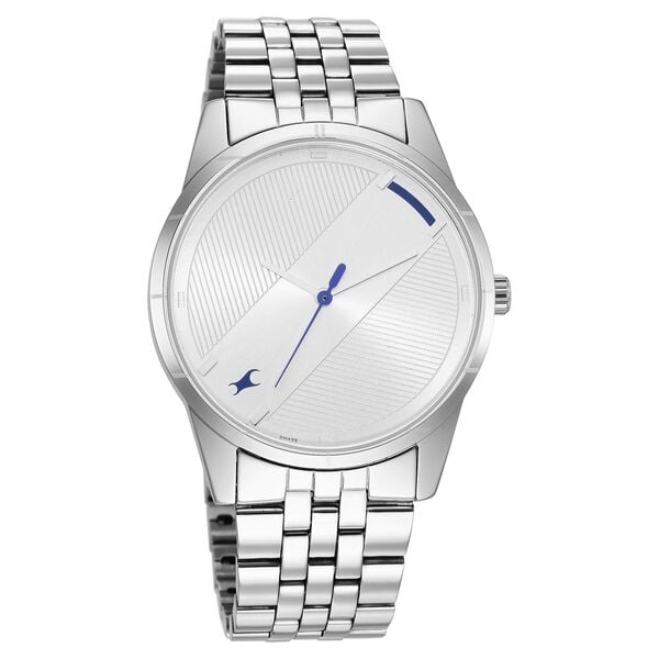 Fastrack 3277SM01 Stunners Quartz Analog Silver Dial Metal Strap Men’s Watch