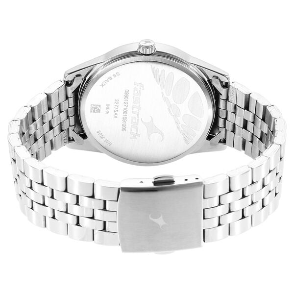 Fastrack 3277SM01 Stunners Quartz Analog Silver Dial Metal Strap Men’s Watch