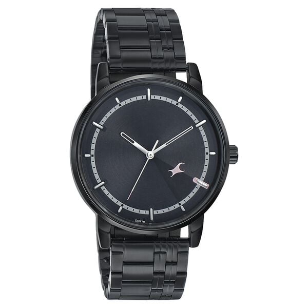 Fastrack 3278NM01 Quartz Analog Black Dial Black Stainless Steel Strap Men’s Watch