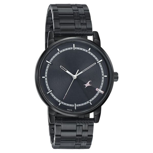 Fastrack 3278NM01 Quartz Analog Black Dial Black Stainless Steel Strap Men’s Watch