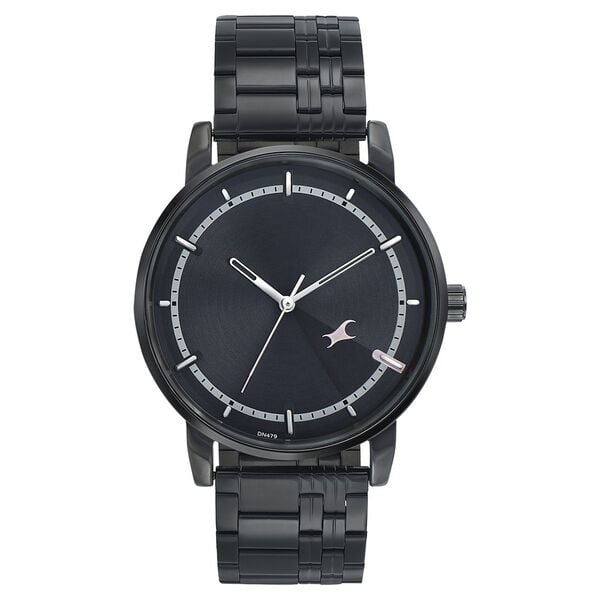 Fastrack 3278NM01 Quartz Analog Black Dial Black Stainless Steel Strap Men’s Watch