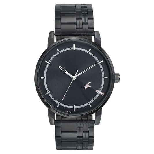 Fastrack 3278NM01 Quartz Analog Black Dial Black Stainless Steel Strap Men’s Watch