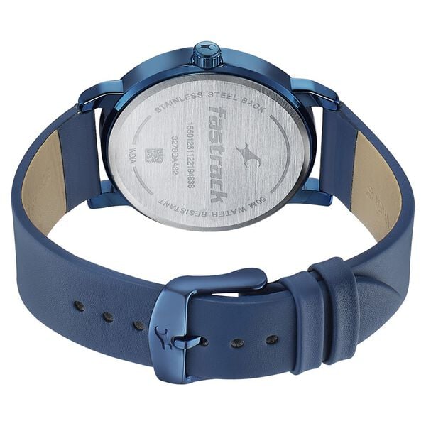 Fastrack 3278QL01 Analog Quartz Women Silver Dial Leather Strap Watch