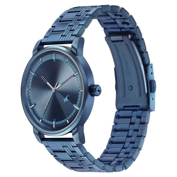 Fastrack 3278QM01 Style Up Quartz Analog Blue Dial Stainless Steel Strap Men’s Watch