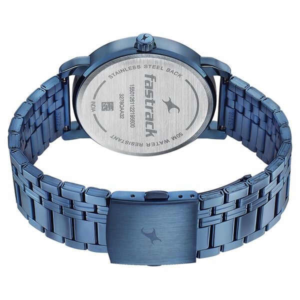 Fastrack 3278QM01 Style Up Quartz Analog Blue Dial Stainless Steel Strap Men’s Watch