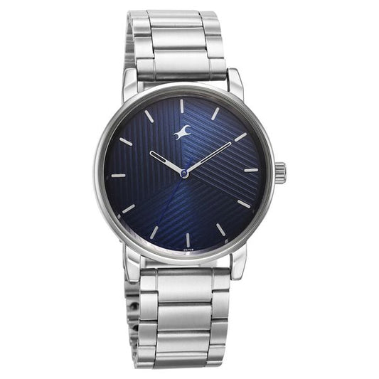 Fastrack 3278SM03 Stunners 6.0 Quartz Analog Blue Dial Silver Metal Strap Men’s Watch