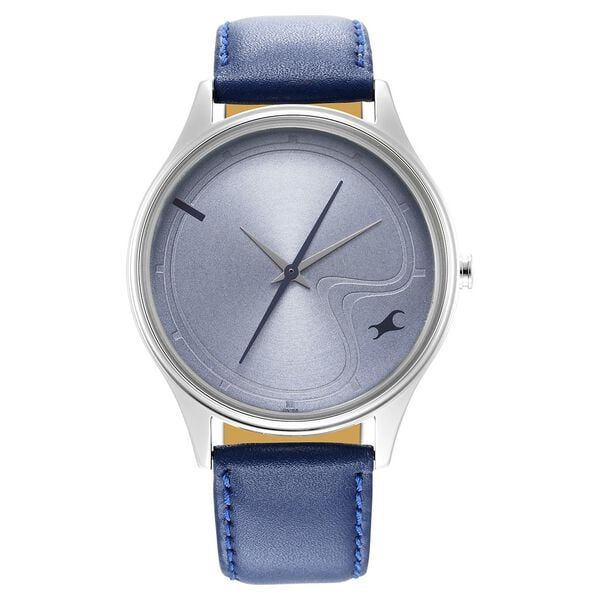 Fastrack 3290SL01 Quartz Analog Blue Dial Blue Leather Strap Men’s Watch